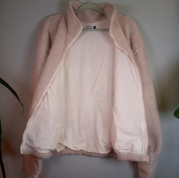 Neaux Wrld One Piece Compass Anime Fuzzy Zip Up Teddy Jacket Pop Art Casual Boho - Picture 5 of 8